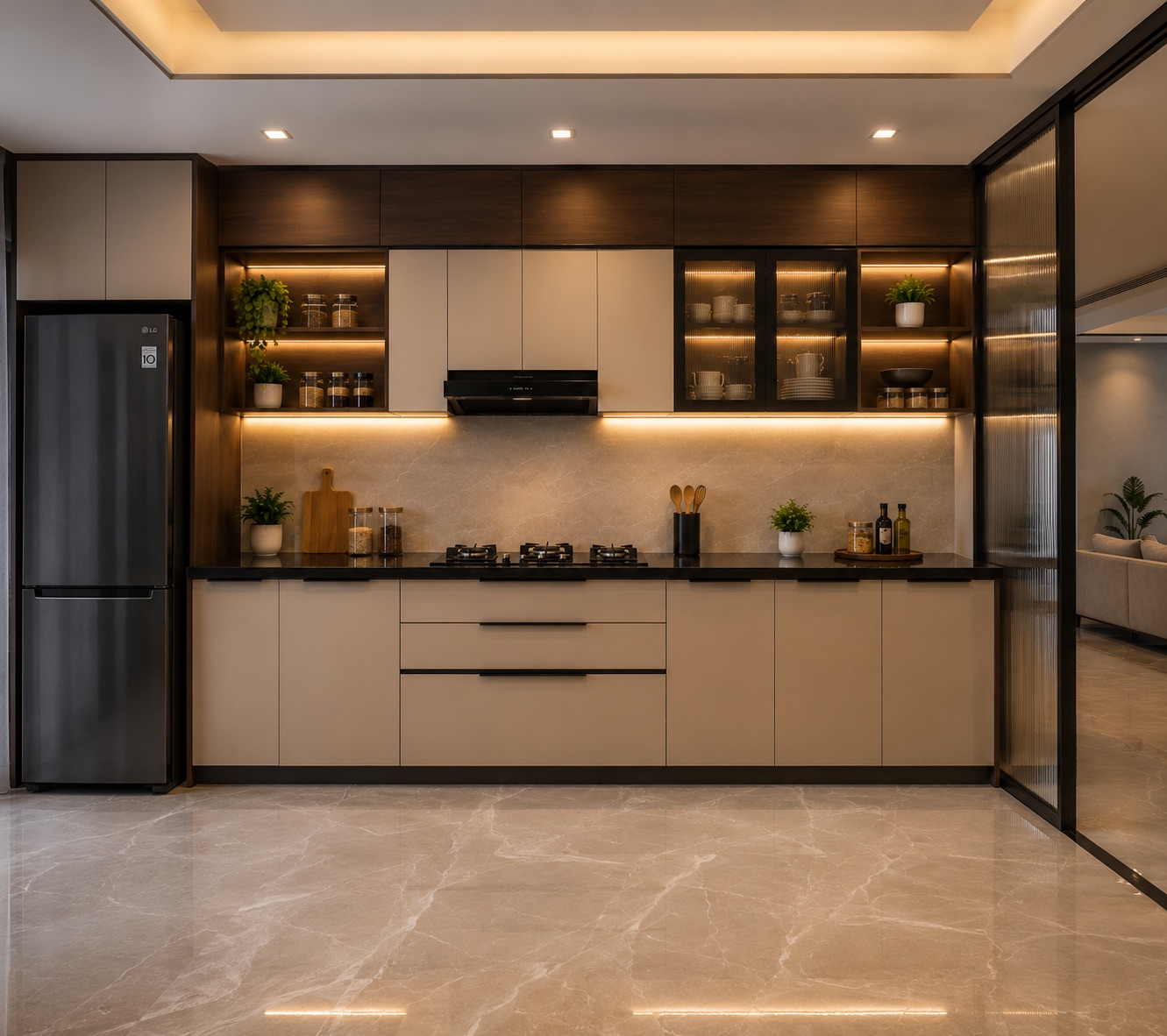 Completed RJ modular kitchen interior in Madurai
